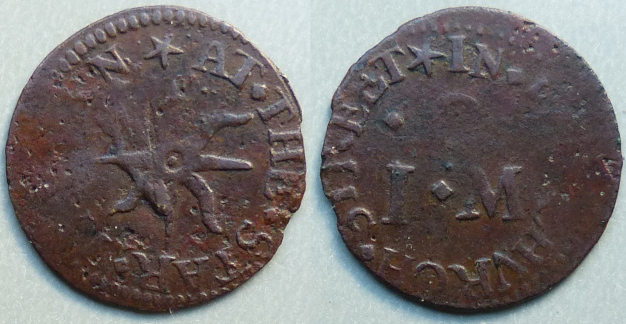 Fenchurch Street, I C (M) AT THE STAR TAVERN farthing